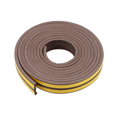 Harfington Uxcell Foam Seal Strip Adhesive Tape 9mm Width 4mm Thick, 2.5 Meters  Brown, Pcs