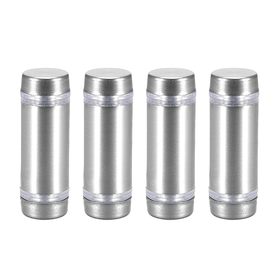 uxcell Uxcell Glass Standoff Double Head Stainless Steel Standoff Holder 12mm x 37mm 4 Pcs