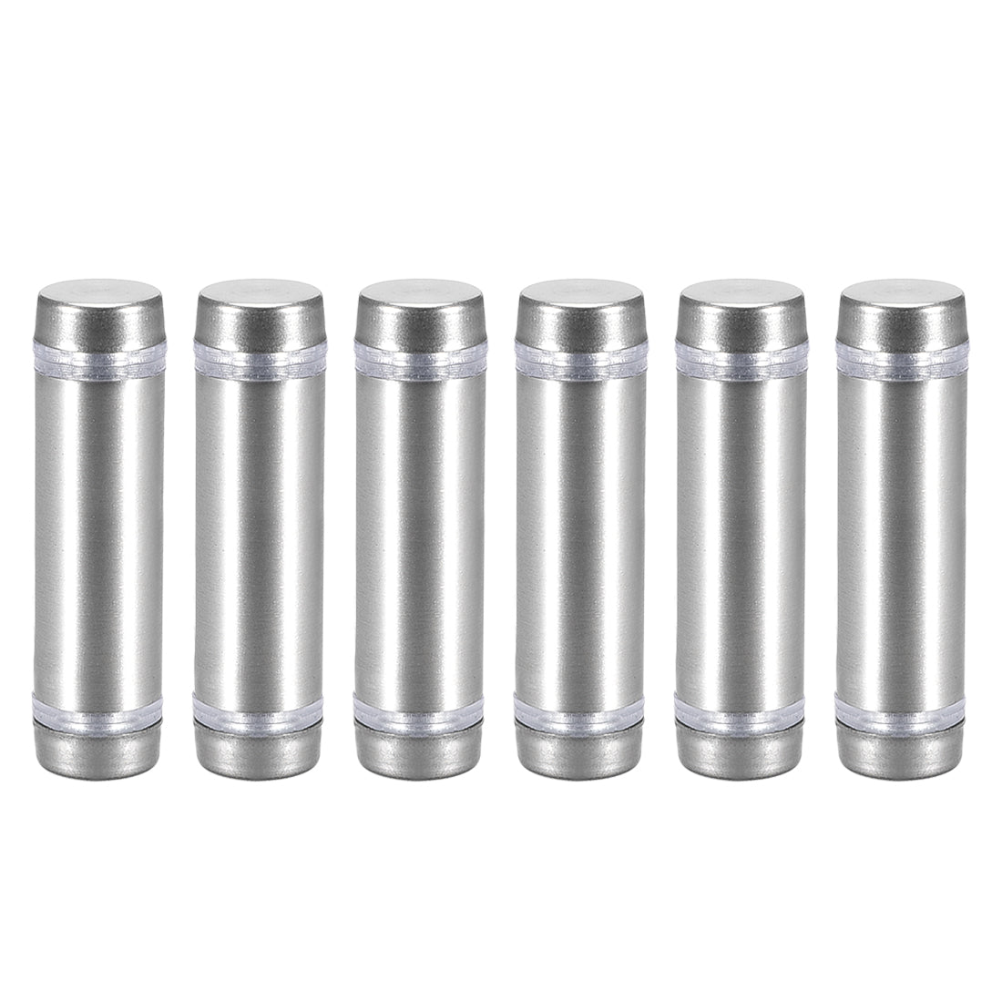 uxcell Uxcell Glass Standoff Double Head Stainless Steel Standoff Holder 12mm x 44mm 6 Pcs
