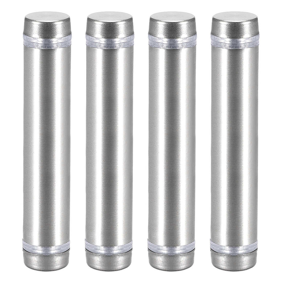 uxcell Uxcell Glass Standoff Double Head Stainless Steel Standoff Holder 12mm x 64mm 4 Pcs