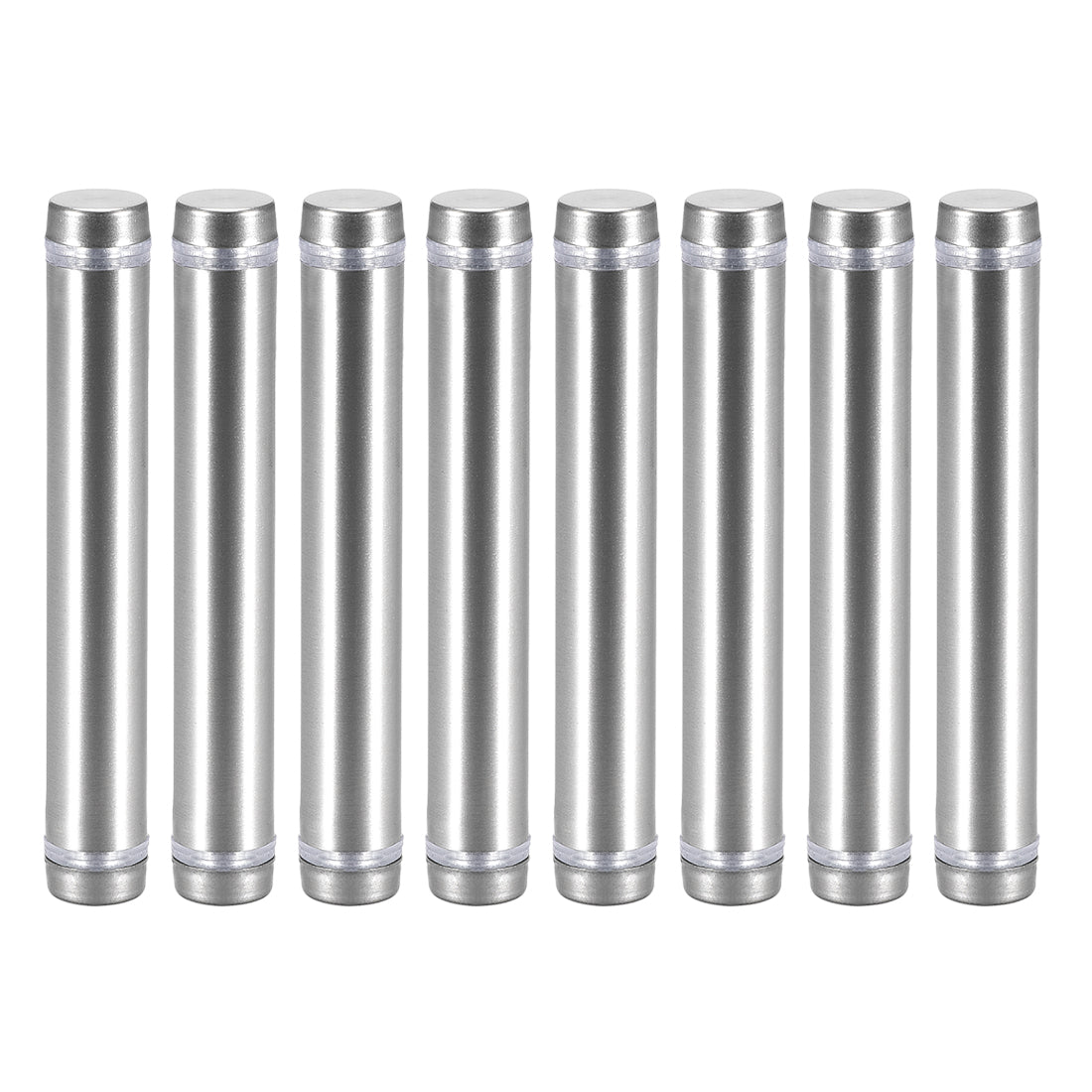 uxcell Uxcell Glass Standoff Double Head Stainless Steel Standoff Holder 12mm x 84mm 8 Pcs