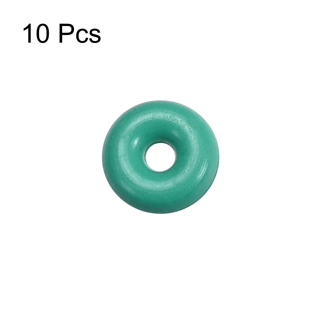 uxcell Uxcell Fluorine Rubber O Rings, 4mm OD, 1mm Inner Diameter, 1.5mm Width, Seal Gasket Green 10Pcs