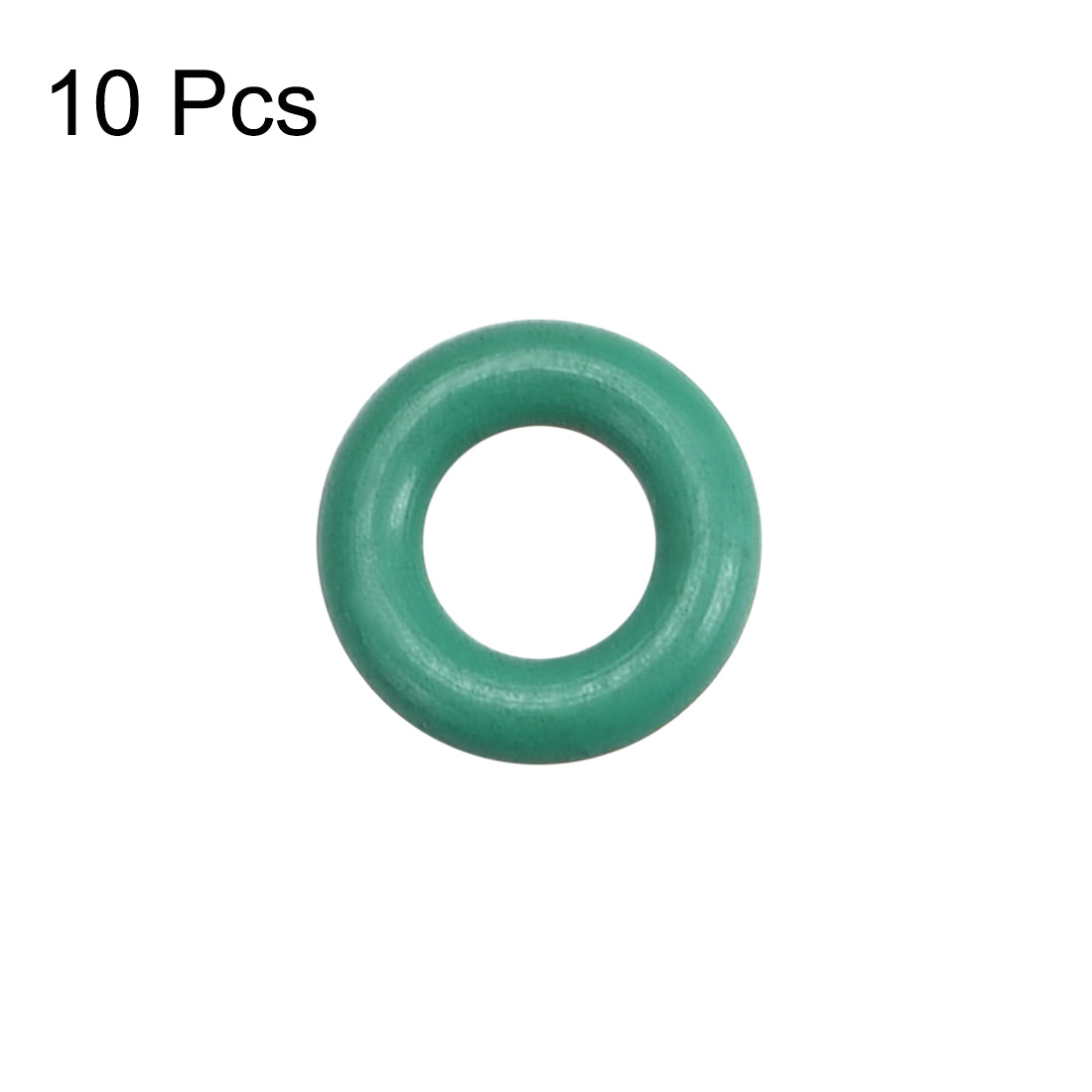 uxcell Uxcell Fluorine Rubber O Rings, 6mm OD, 3mm Inner Diameter, 1.5mm Width, Seal Gasket Green 10Pcs
