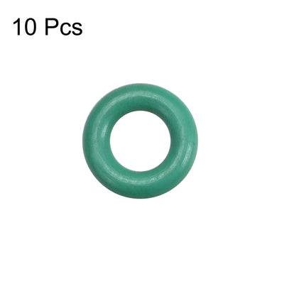 Harfington Uxcell Fluorine Rubber O Rings, 6mm OD, 3mm Inner Diameter, 1.5mm Width, Seal Gasket Green 10Pcs