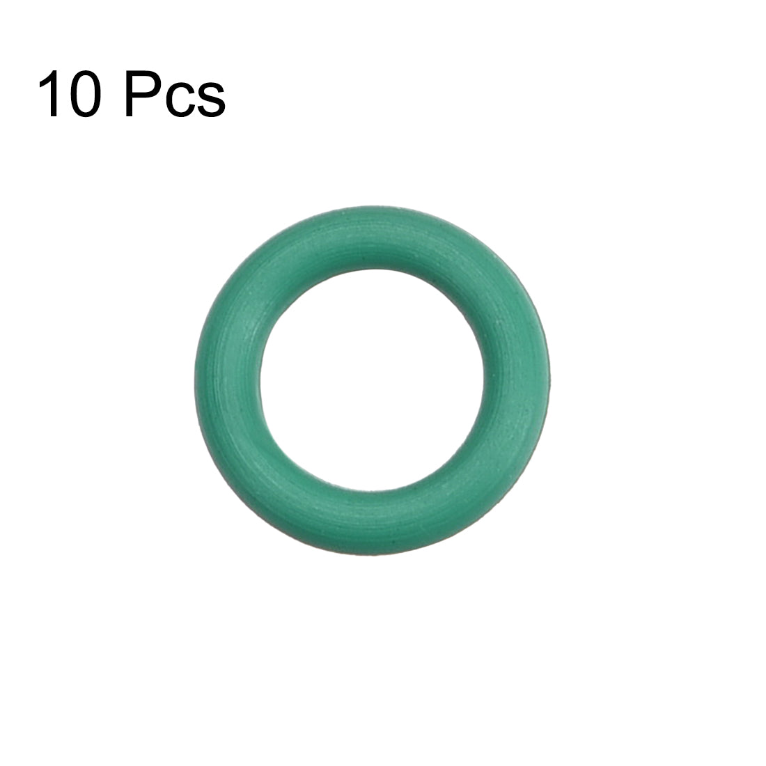 uxcell Uxcell Fluorine Rubber O Rings, 8mm OD, 5mm Inner Diameter, 1.5mm Width, Seal Gasket Green 10Pcs