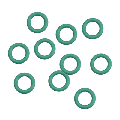 Harfington Uxcell Fluorine Rubber O Rings, 8mm OD, 5mm Inner Diameter, 1.5mm Width, Seal Gasket Green 10Pcs