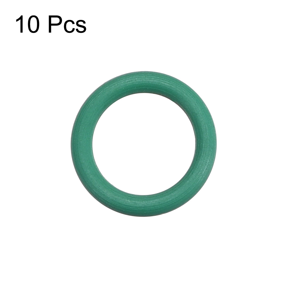 uxcell Uxcell Fluorine Rubber O Rings, 9mm OD, 6mm Inner Diameter, 1.5mm Width, Seal Gasket Green 10Pcs