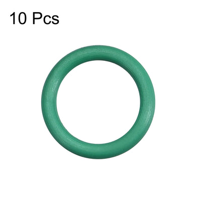 Harfington Uxcell Fluorine Rubber O Rings, 11mm OD, 8mm Inner Diameter, 1.5mm Width, Seal Gasket Green 10Pcs
