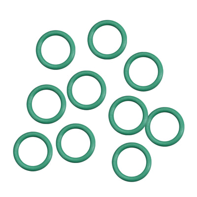 Harfington Uxcell Fluorine Rubber O Rings, 12mm OD, 9mm Inner Diameter, 1.5mm Width, Seal Gasket Green 10Pcs
