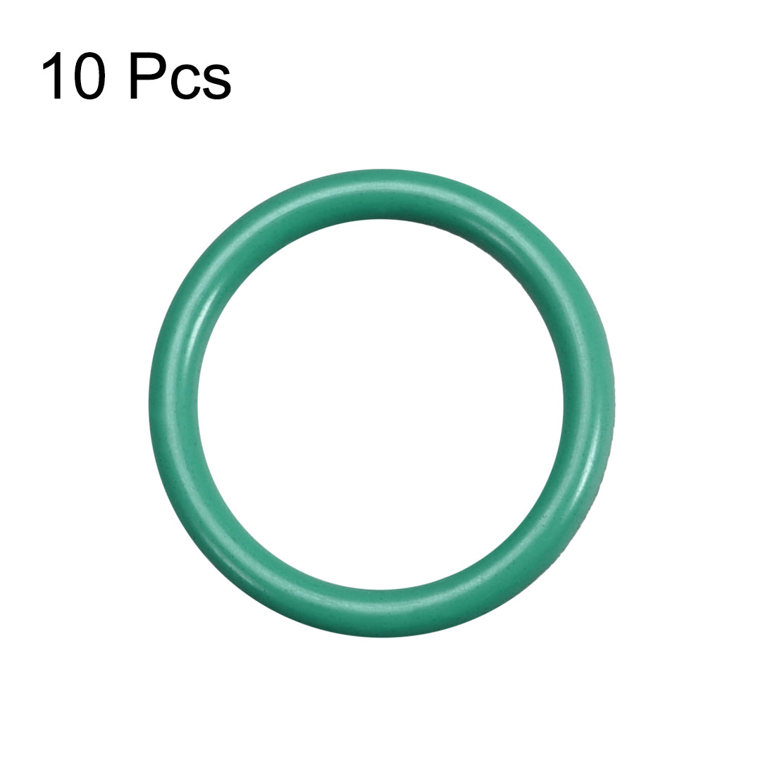 uxcell Uxcell Fluorine Rubber O Rings, 13mm OD, 10mm Inner Diameter, 1.5mm Width, Seal Gasket Green 10Pcs