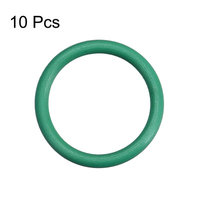 Harfington Uxcell Fluorine Rubber O Rings, 14mm OD, 11mm Inner Diameter, 1.5mm Width, Seal Gasket Green 10Pcs