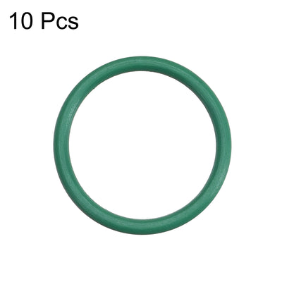 Harfington Uxcell Fluorine Rubber O Rings, 15mm OD, 12mm Inner Diameter, 1.5mm Width, Seal Gasket Green 10Pcs