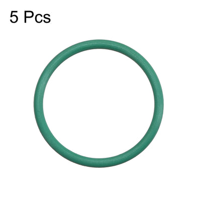 Harfington Uxcell Fluorine Rubber O Rings, 19mm OD, 16mm Inner Diameter, 1.5mm Width, Seal Gasket Green 5Pcs