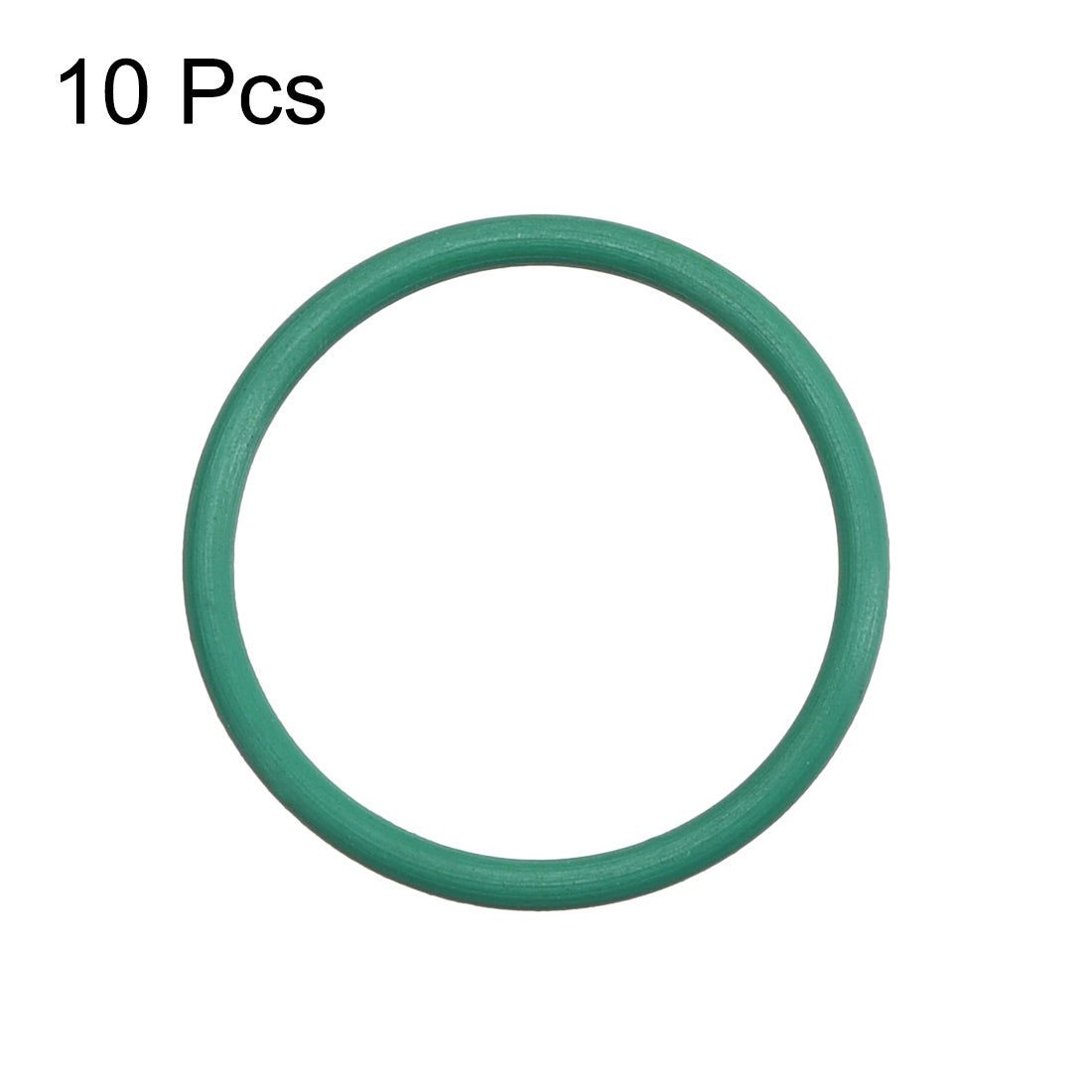 uxcell Uxcell Fluorine Rubber O Rings, 19mm OD, 16mm Inner Diameter, 1.5mm Width, Seal Gasket Green 10Pcs