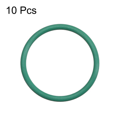 Harfington Uxcell Fluorine Rubber O Rings, 19mm OD, 16mm Inner Diameter, 1.5mm Width, Seal Gasket Green 10Pcs