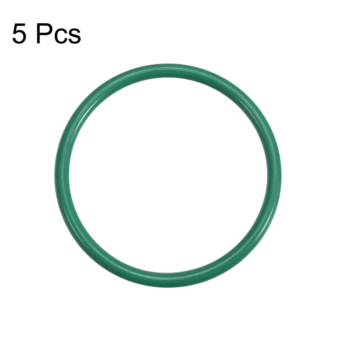 uxcell Uxcell Fluorine Rubber O Rings, 21mm OD, 18mm Inner Diameter, 1.5mm Width, Seal Gasket Green 5Pcs