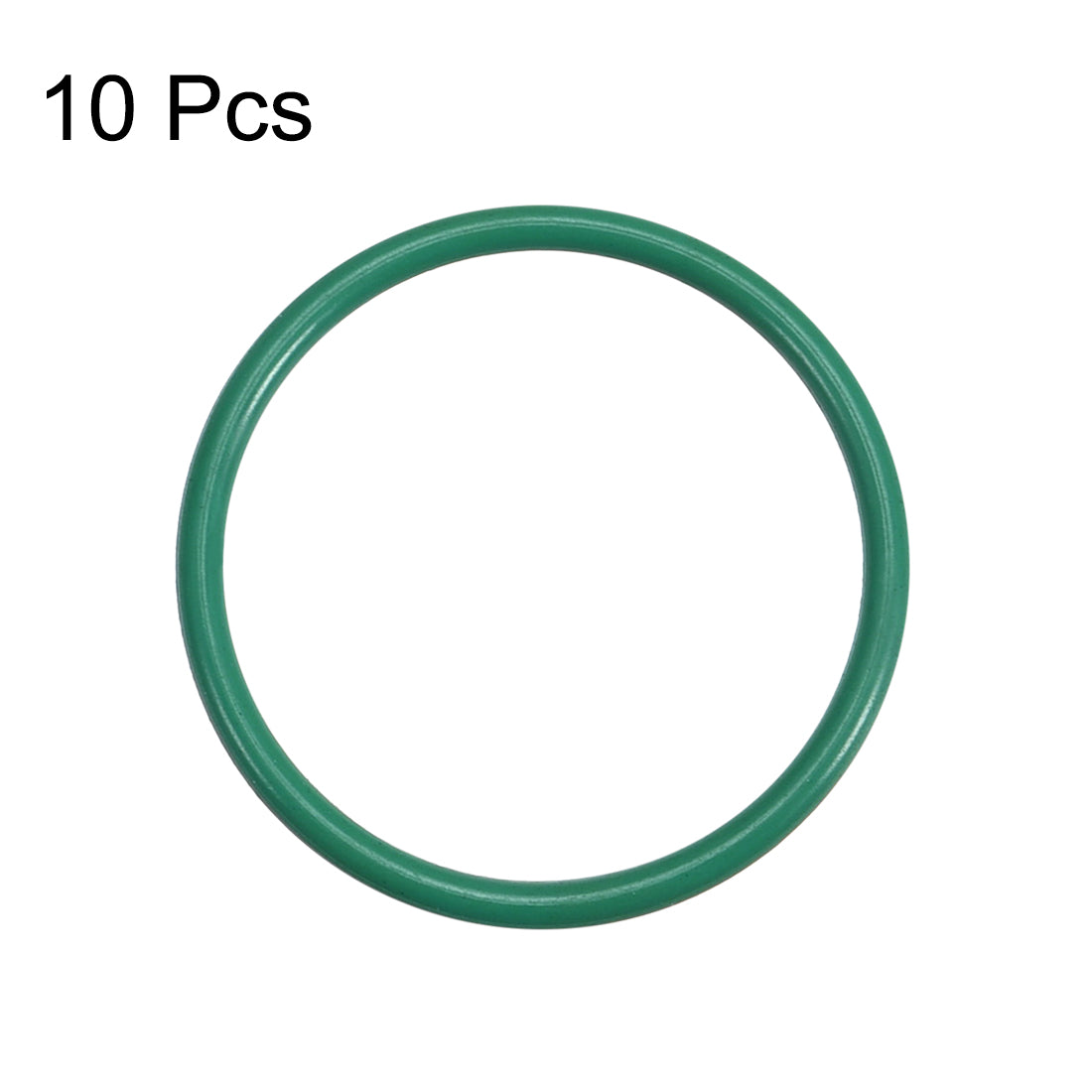 uxcell Uxcell Fluorine Rubber O Rings, 21mm OD, 18mm Inner Diameter, 1.5mm Width, Seal Gasket Green 10Pcs