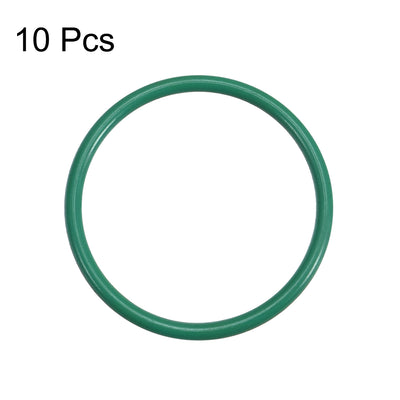 Harfington Uxcell Fluorine Rubber O Rings, 21mm OD, 18mm Inner Diameter, 1.5mm Width, Seal Gasket Green 10Pcs