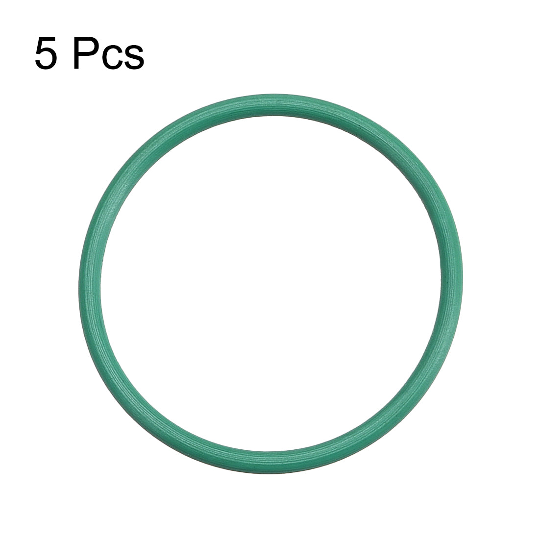 uxcell Uxcell Fluorine Rubber O Rings, 24mm OD, 21mm Inner Diameter, 1.5mm Width, Seal Gasket Green 5Pcs