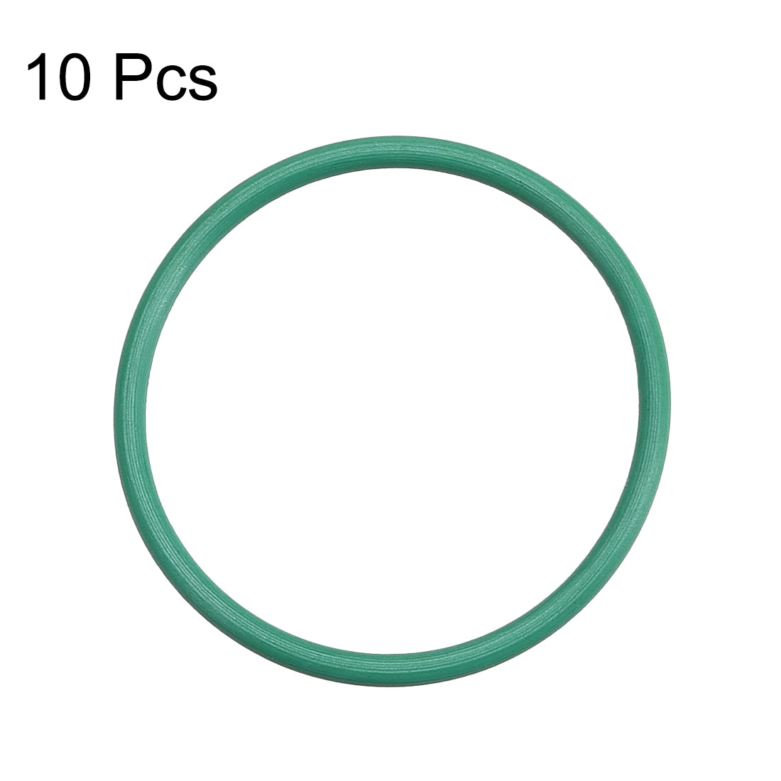uxcell Uxcell Fluorine Rubber O Rings, 24mm OD, 21mm Inner Diameter, 1.5mm Width, Seal Gasket Green 10Pcs