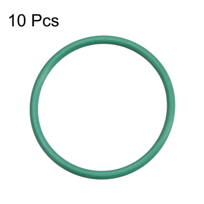 Harfington Uxcell Fluorine Rubber O Rings, 25mm OD, 22mm Inner Diameter, 1.5mm Width, Seal Gasket Green 10Pcs