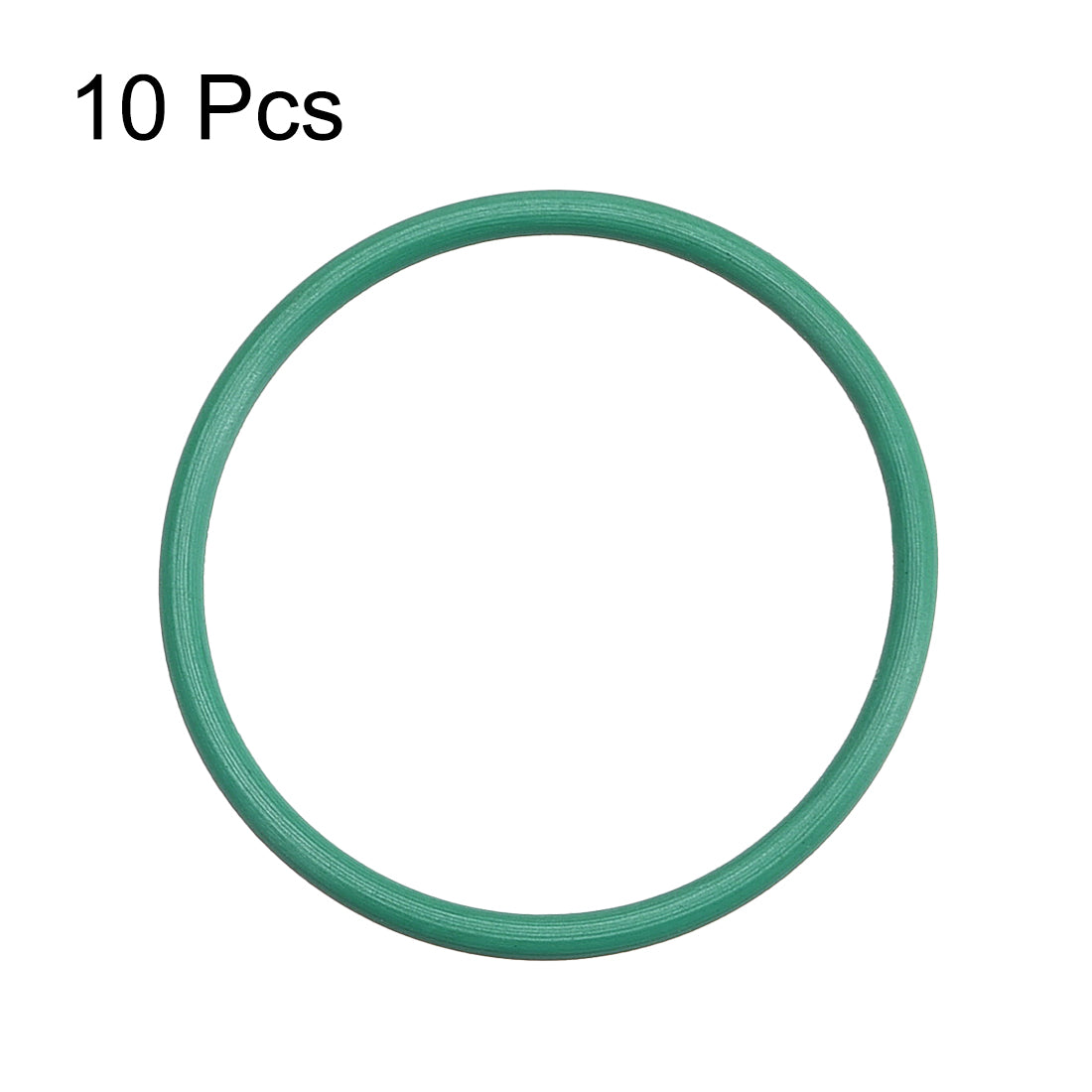 uxcell Uxcell Fluorine Rubber O Rings, 27mm OD, 24mm Inner Diameter, 1.5mm Width, Seal Gasket Green 10Pcs