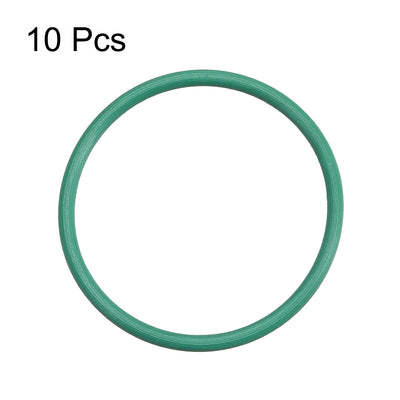 Harfington Uxcell Fluorine Rubber O Rings, 27mm OD, 24mm Inner Diameter, 1.5mm Width, Seal Gasket Green 10Pcs