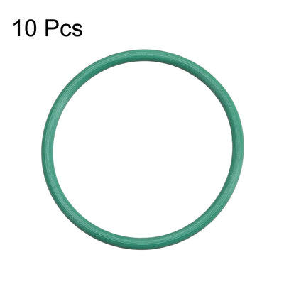 Harfington Uxcell Fluorine Rubber O Rings, 28mm OD, 25mm Inner Diameter, 1.5mm Width, Seal Gasket Green 10Pcs
