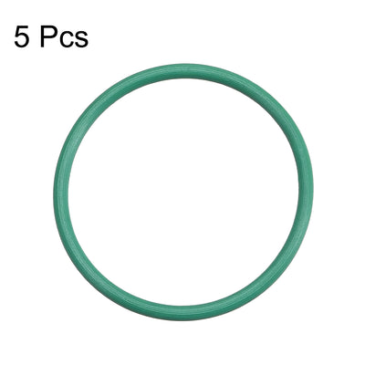 Harfington Uxcell Fluorine Rubber O Rings, 30mm OD, 27mm Inner Diameter, 1.5mm Width, Seal Gasket Green 5Pcs