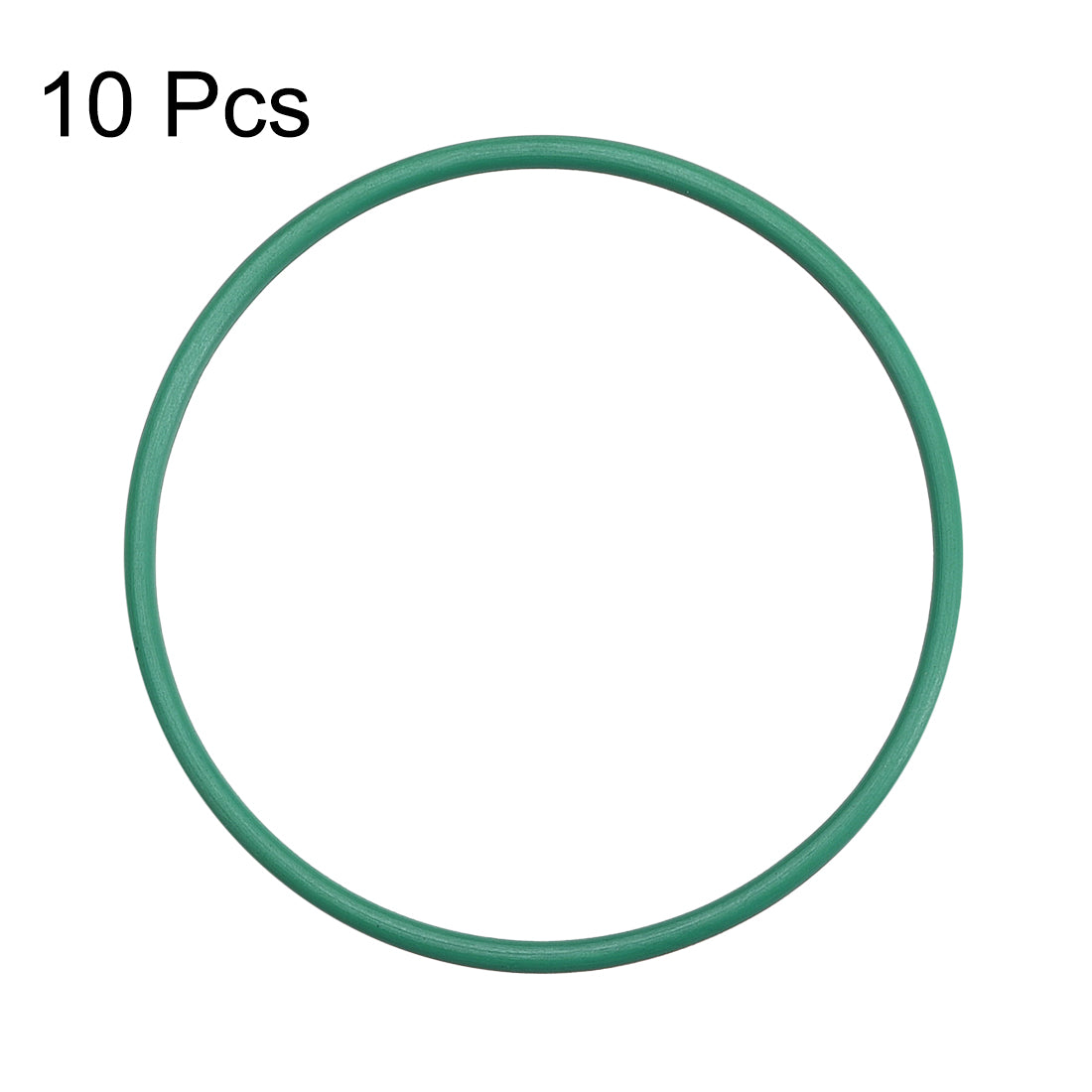 uxcell Uxcell Fluorine Rubber O Rings, 34mm OD, 31mm Inner Diameter, 1.5mm Width, Seal Gasket Green 10Pcs