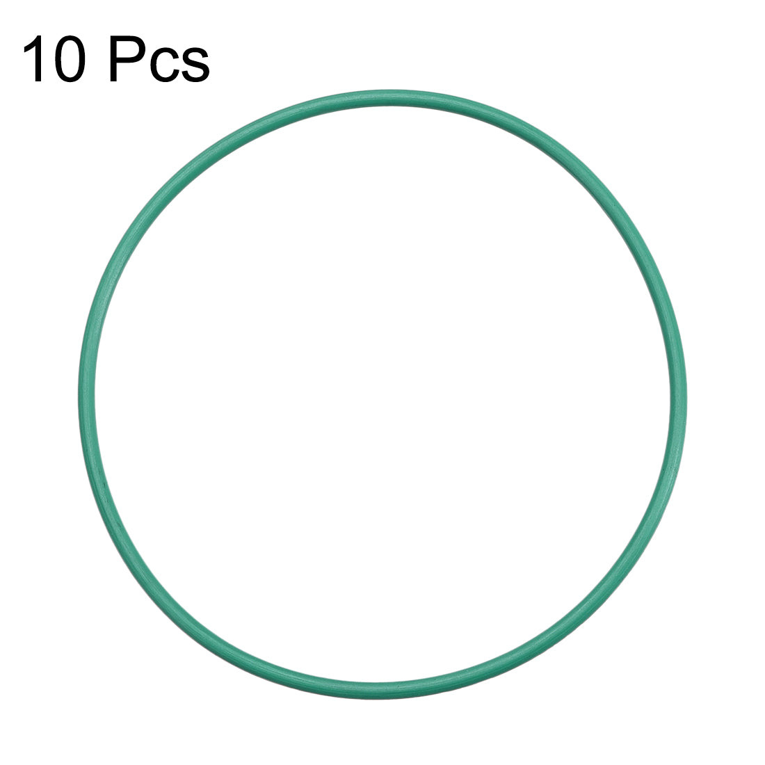 uxcell Uxcell Fluorine Rubber O Rings, 45mm OD, 42mm Inner Diameter, 1.5mm Width, Seal Gasket Green 10Pcs