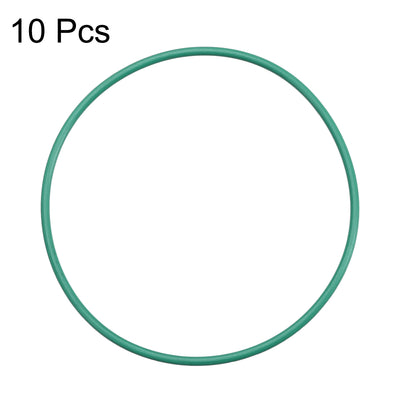 Harfington Uxcell Fluorine Rubber O Rings, 45mm OD, 42mm Inner Diameter, 1.5mm Width, Seal Gasket Green 10Pcs