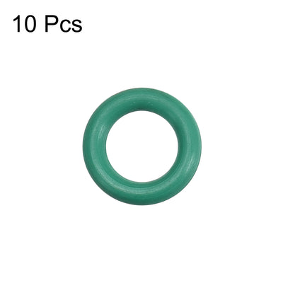 Harfington Uxcell Fluorine Rubber O Rings, 7.5mm OD, 4.5mm Inner Diameter, 1.5mm Width, Seal Gasket Green 10Pcs