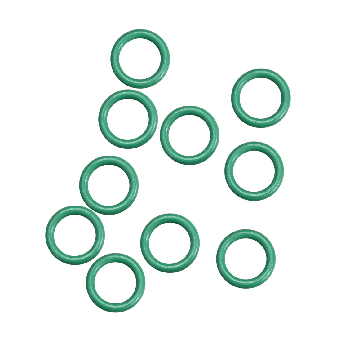 uxcell Uxcell Fluorine Rubber O Rings, 9.5mm OD, 6.5mm Inner Diameter, 1.5mm Width, Seal Gasket Green 10Pcs