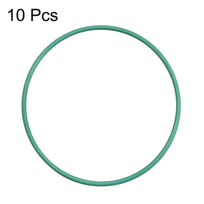Harfington Uxcell Fluorine Rubber O Rings, 29mm OD, 27mm Inner Diameter, 1mm Width, Seal Gasket Green 10Pcs