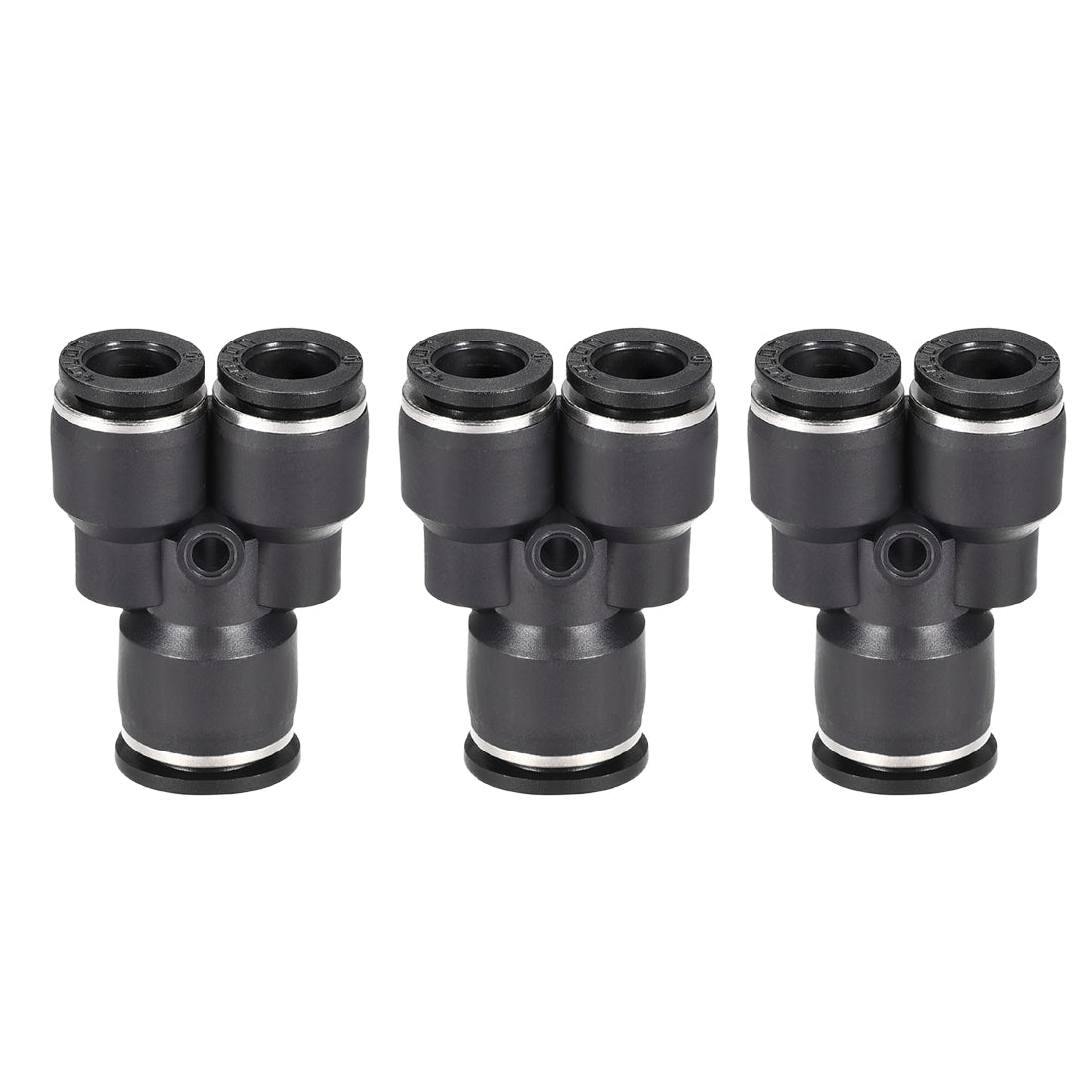 uxcell Uxcell Plastic Connect Y Splitter Push To Tube Fittings 12mm X 10mm OD Push Lock 3pcs