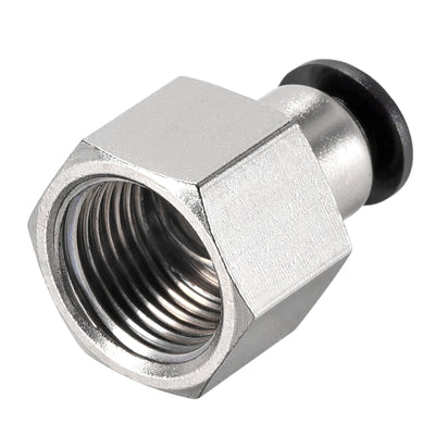 Harfington Uxcell Push to Connect Tube Fitting Adapter 6mm Tube OD x 3/8BSPT Female Straight Pneumatic Connecter Pipe Fitting