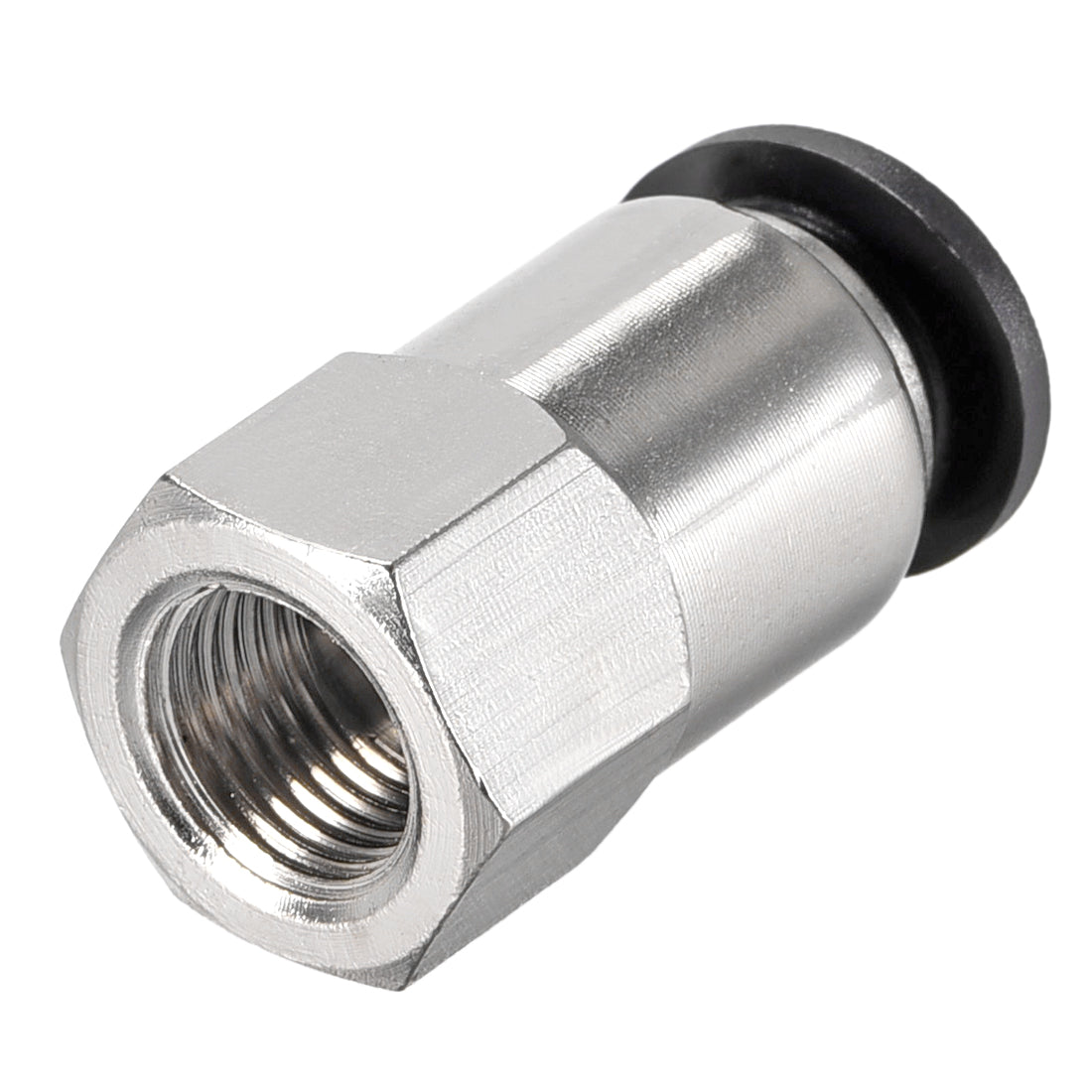 uxcell Uxcell Push to Connect Tube Fitting Adapter 8mm Tube OD x 1/8PT Female Straight Pneumatic Connecter Pipe Fitting