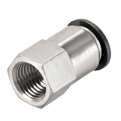 Harfington Uxcell Push to Connect Tube Fitting Adapter 10mm Tube OD x 1/4 PT Female Straight Pneumatic Connecter Pipe Fitting