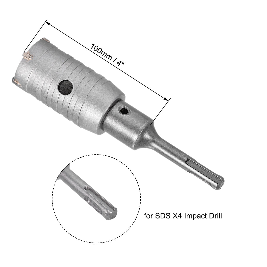 uxcell Uxcell Wall Hole Drill Bit Hole Saw Connecting Rod Drill for SDS X4 Impact Drill