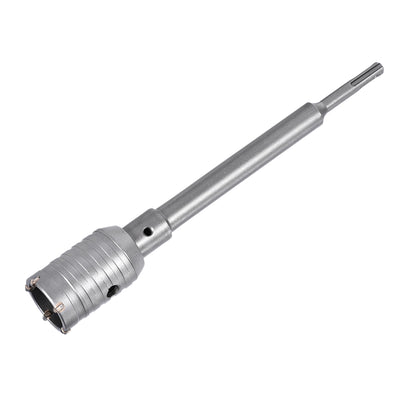 Harfington Uxcell Wall Hole Drill Bit Stone Hole Saw Round Shank with Connecting Rod Drill for SDS X4 Impact Drill