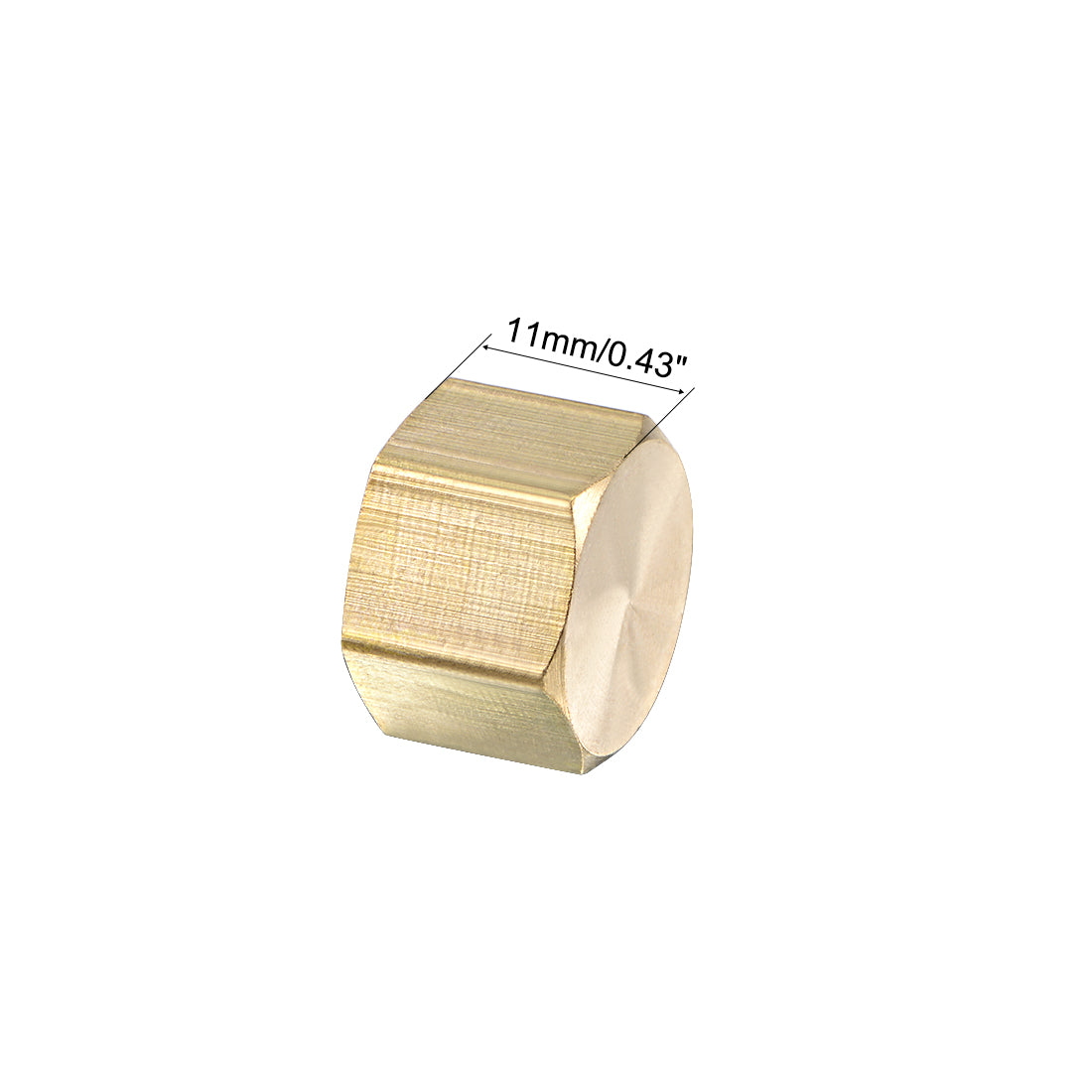 uxcell Uxcell Brass Cap G1/4 Female Pipe Fitting Hex Compression Stop Valve Connector