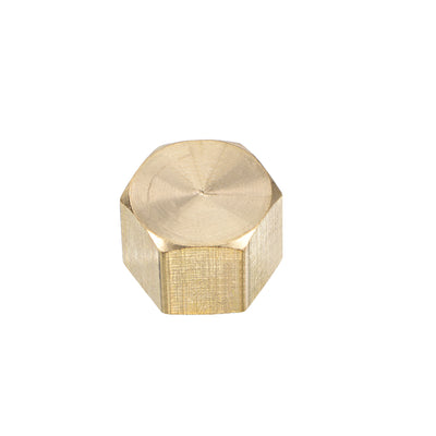 Harfington Uxcell Brass Cap G1/4 Female Pipe Fitting Hex Compression Stop Valve Connector