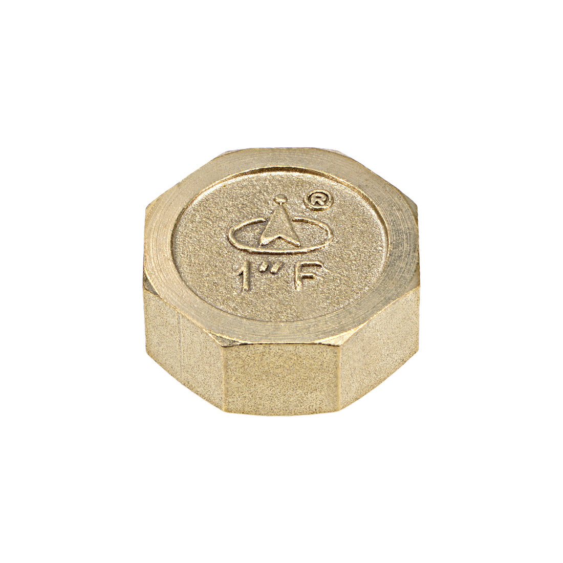 uxcell Uxcell 1-Inch Brass Cap PT1 Female Pipe Fitting Hex Compression Stop Valve Connector