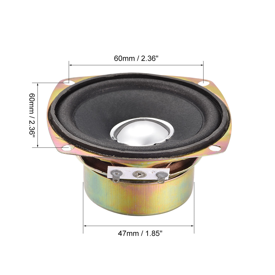 uxcell Uxcell 10W 4 Ohm 3 Inch 78x78x39mm Anti-magnetic Speaker Tweeter Speakers 2pcs
