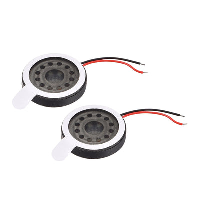 Harfington Uxcell 1W 8 Ohm 16mm Dia Speaker with Wire for Electronic Projects 2pcs