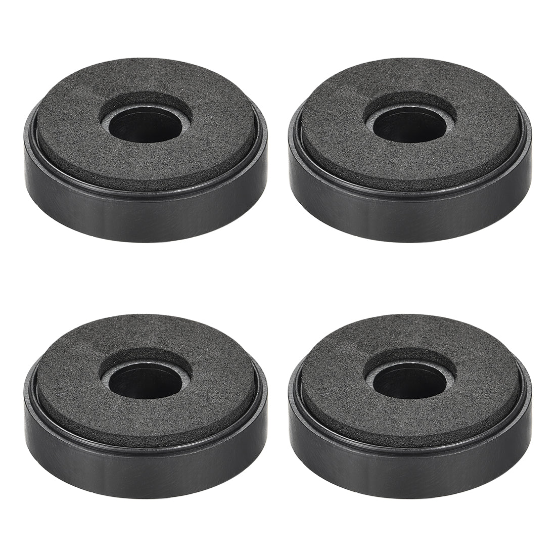 uxcell Uxcell 4 Pcs D30xH8mm Plastic Feet Anti-Vibration Base Pad Stand for Speaker Guitar Amplifier HiFi Black