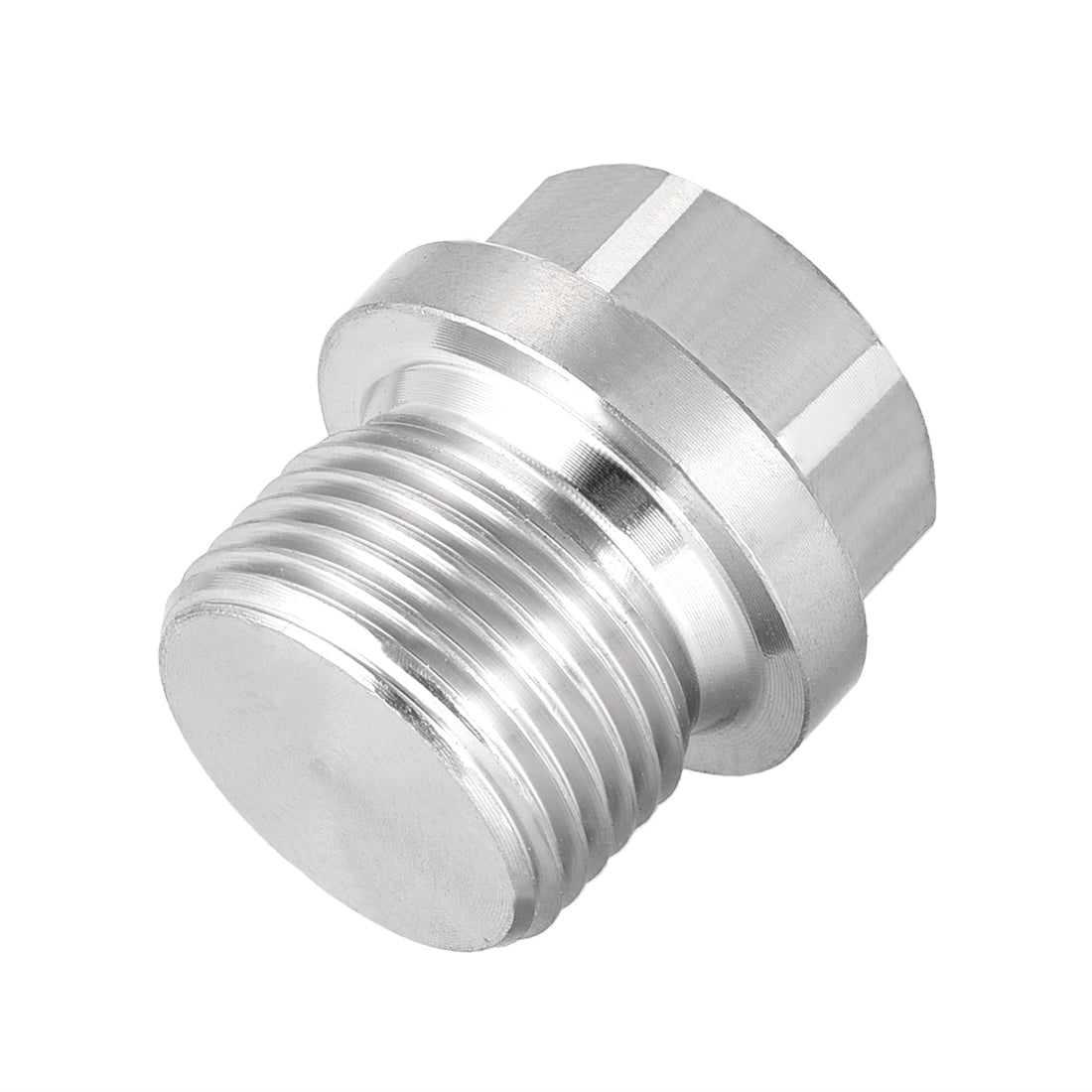 uxcell Uxcell M20 x 1.5 Male Outer Hex Head Plug - 304 Stainless Steel Solid Thread Corrosion Resistant Bung Plug Pipe Fitting