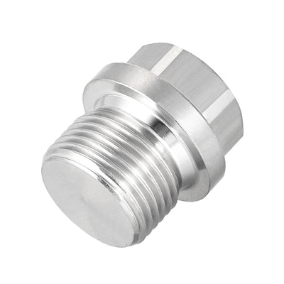 Harfington Uxcell M20 x 1.5 Male Outer Hex Head Plug - 304 Stainless Steel Solid Thread Corrosion Resistant Bung Plug Pipe Fitting