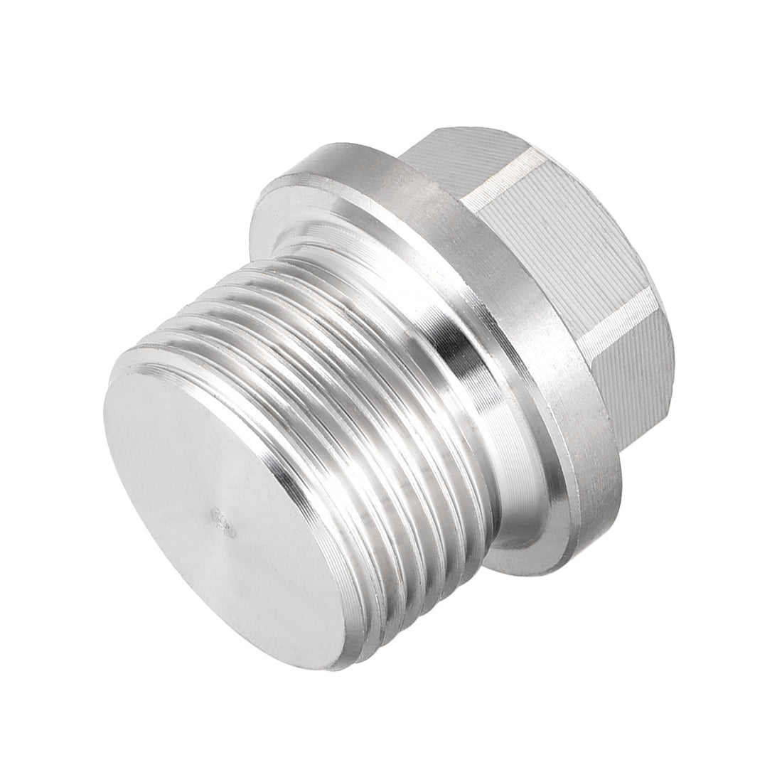 uxcell Uxcell M22 x 1.5 Male Outer Hex Head Plug - 304 Stainless Steel Solid Thread Corrosion Resistant Bung Plug Pipe Fitting